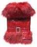 Refined Fur Trim Leather Coat